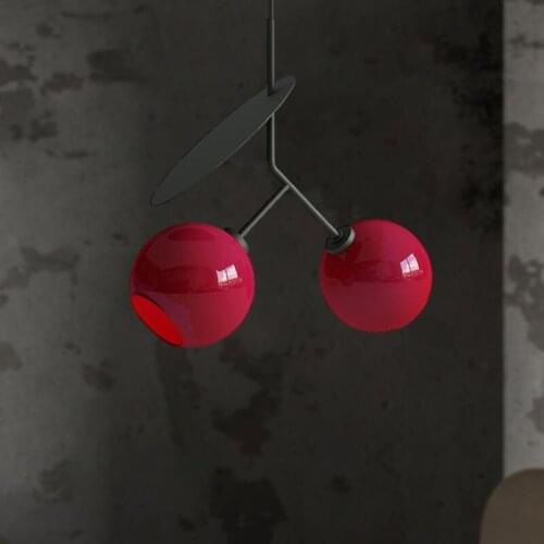 Nordic Cherry Pendant Lights Childrens Room Hanging Lamp Restaurant Living Room Led Glass Ball DecorationPendant Lamp Fixutres