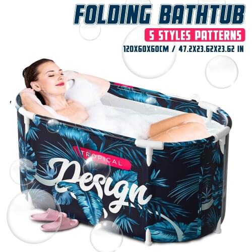 120CM Foldable Bathtub Double Non-Inflatable Cooling Cooler Bath Tub Household Portable Large Full Body Bath Barrel For Adults