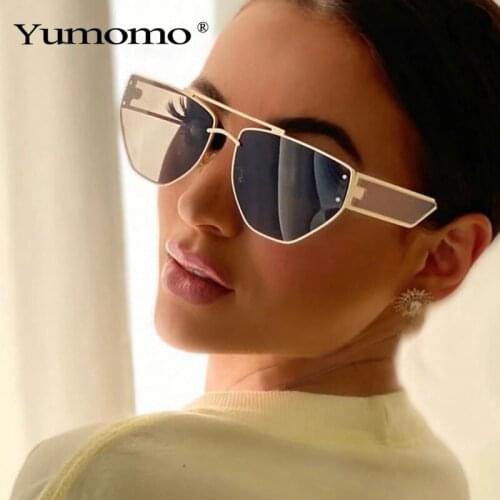 Unique Irregular Hollow Square Sunglasses For Women Luxury Brand Double Bridge Black Brown Sun Glasses Female Uv400 Shades Men