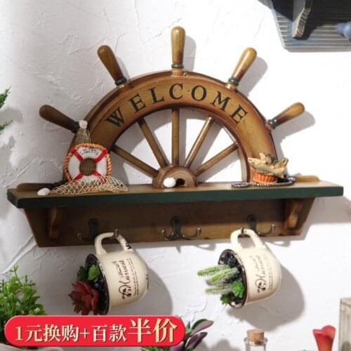 Mediterranean style wall decoration / creative rudder / Retro wall hook
