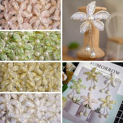 Clothes Jewelry Tassel Bead Patchs Hand Sewing Accessories Sequins Flowers Accessories for Bridal Sash Dress Decor Shoes Bags