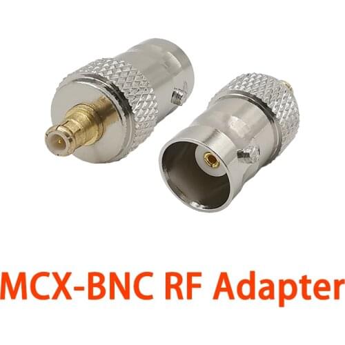 1Pcs MCX-BNC RF Connector BNC Female Jack to MCX Male Plug Straight RF Coaxial Connector for DS0201/DSO Quad/DS203 Oscilloscope