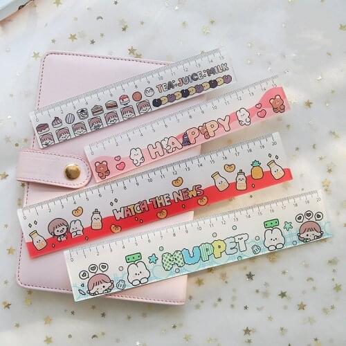 15cm 1PC Cute animal Straight Ruler Kawaii Measuring Tool Stationery Drawing Office School Supplies kids Gift