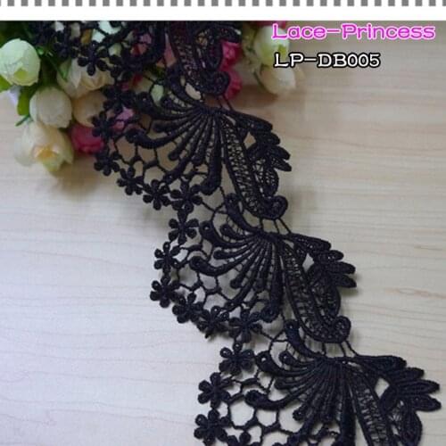 3 yards 10CM black Polyester embroidery Lace skirt hem DIY Dance costumes Accessories Sewing Edge Wedding lace trim DB005