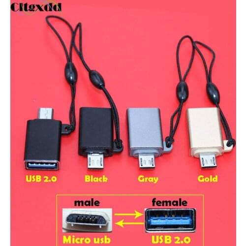 Cltgxdd Micro usb male to USB 2.0 female adapter charging and data sync suport OTG Converter plug for Samsung Huawei