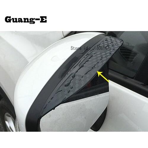 Car Rear Rearview Side Glass Mirror Trim Frame Rain Shield Sun Visor Shade Part 2pcs For Mitsubishi Outlander 2016 2017 2018