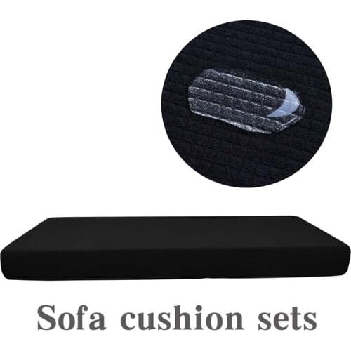 1/2/3/4 Seat Sofa Cushion Cover Chair Cover Cushion Case Furniture Protector Polar Fleece Spandex Washable Removable Slipcover