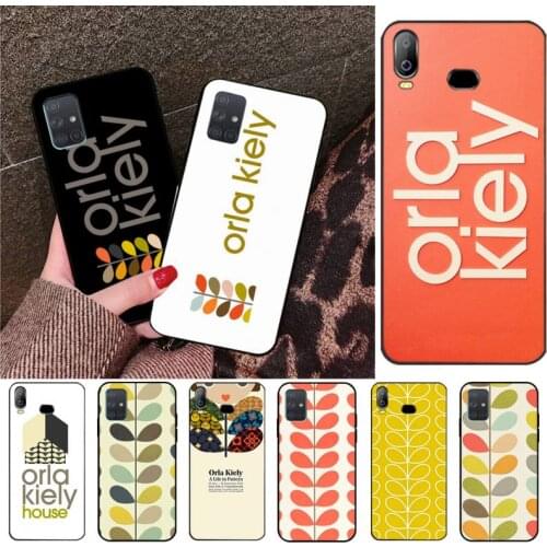 Multi Stem Orla Kiely Folio Soft black Phone Case For Samsung A10 A20 A30 A40 A50 A70 A80 A71 A91 A51 A6 A8 2018