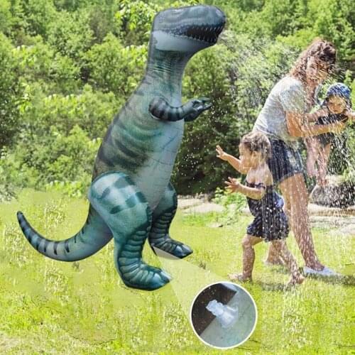 Kids Sprinklers Pool Toys Ride-on Dinosaur Spatter Pool Raft, Party Toys, Spray Water Toys for Outdoor Backyard M12 21 Dropship