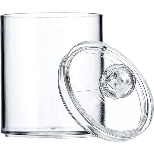Dispenser Apothecary Jars Bathroom Holder Storage Canister Clear Plastic Acrylic Jar For Cotton Ball,Cotton Swab,Q-Tips,Cotton R