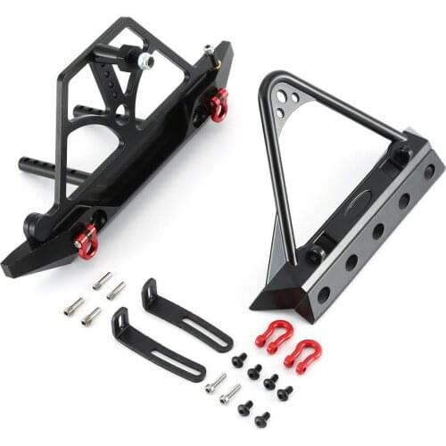 For TRX-4 Axial SCX10 Universal Metal Front and Rear Bumper set for 1:10 RC Crawler Car TRX4 Axial Scx10 90047 90046 SCX10 II