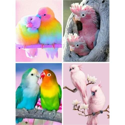 Evershine Diamond Painting Bird Cross Stitch Full Square Diamond Embroidery Animal Parrot DIY Rhinestone Picture Wall Decoration