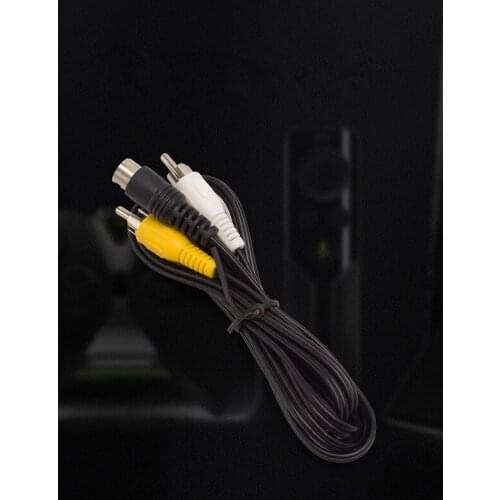 FZQWEG 1.5M High quality AV Cable 3 pin for SEGA Mega Drive 2 RCA Cord for SEGA Genesis 2 Black