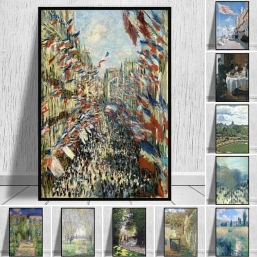 French Claude Monet Classical Oil painting Home Decoration Print Canvas Art Wall Pictures Poster Canvas Printings Paintings