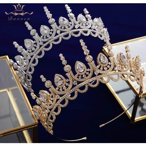 Royal Princess Full Zircon Bridal Tiaras Headpiece Crystal Crown Head Wear Wedding Dress Wedding Hair Accessory