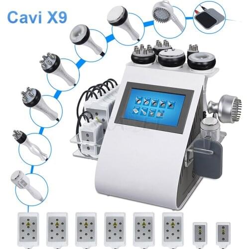 9in 1 Micro Electric Skin Firming Body Slimmg Machine Cavitation Face&Body RF Fat Burning Weight Loss Beauty Equipment