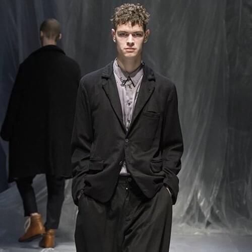 Coat Mens 2021 spring simple non iron casual long sleeve European and American single row three button Blazer