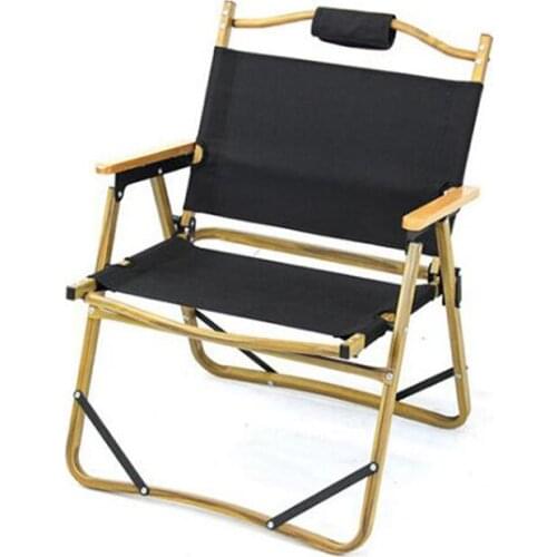 Outdoor Portable Folding Beech Chair Garden Moon Chairs Wooden Ultralight Camping Fishing Picnic Chair