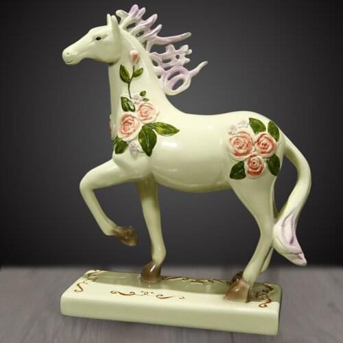 Gifts wedding room decor decoration craft Home Furnishing European style living room TV cabinet housewarming gift horse