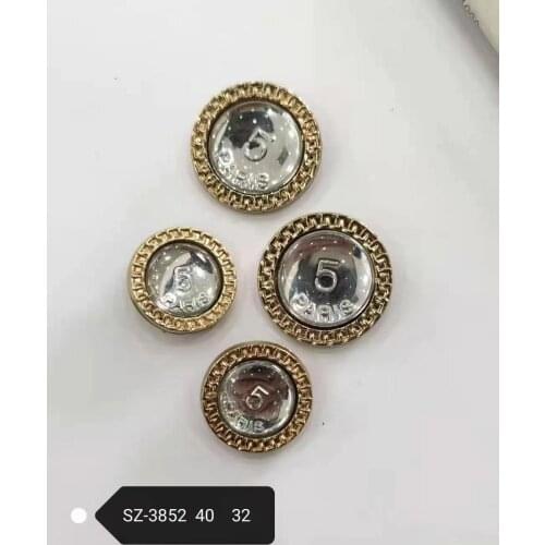6pcs Decorative Buttons for Clothing Sewing Women Coat Suit Gold Metal Button on Clothes Needlework Accessorie apparel