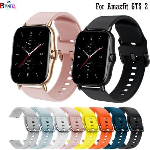 Silicone Original 20mm WatchBand Strap For Xiaomi Amazfit GTS 2 Smartwatch Bracelet Wristband For Amazfit Bip S Watchstrap belt