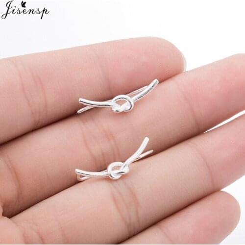 Jisensp Knot Stud Earrings for Women Simple Creative Knot Earings Fashion Jewelry Tie Earring Fashion Christmas Earrings