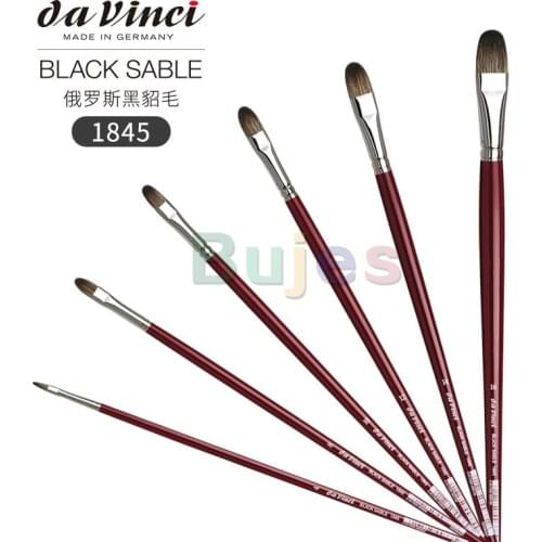 Da Vinci Series 1845 - Filbert Russian Black Sable Hair, Are Ideal for Oil Painting and Hold A Fine Point with Good Basic Spring