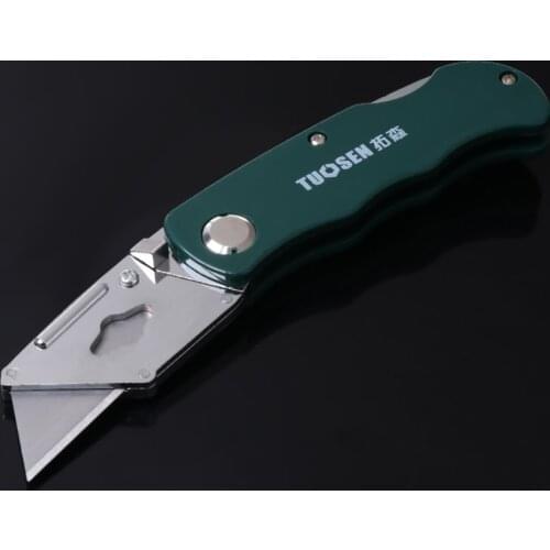 New Arrival Stainless Steel Folding Utility Knife Woodworking Outdoor Camping w/ Five Blades