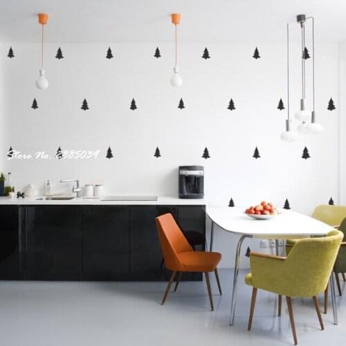 Pine tree Pattern Wall Decals Removable Pine Tree Wall Sticker Nursery Kids Home Fashion Decor Vinyl Wall Stickers Art LA299