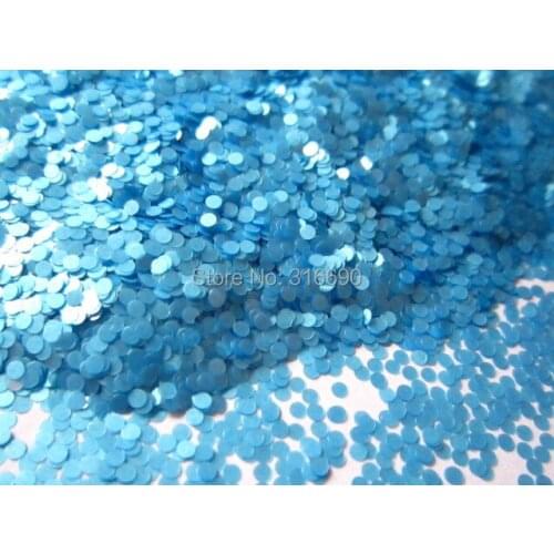 Solvent Resistant Glitter Blue Dots 1mm Glitter Circles Medium Glitter Frankening Nail Polish Supply
