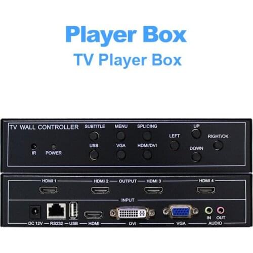 TV BOX FOR LED LCD DISPLAY SCREEN WALL SPLICING SUPPORT 2*2 4*1 1*4 SPLICING MODE