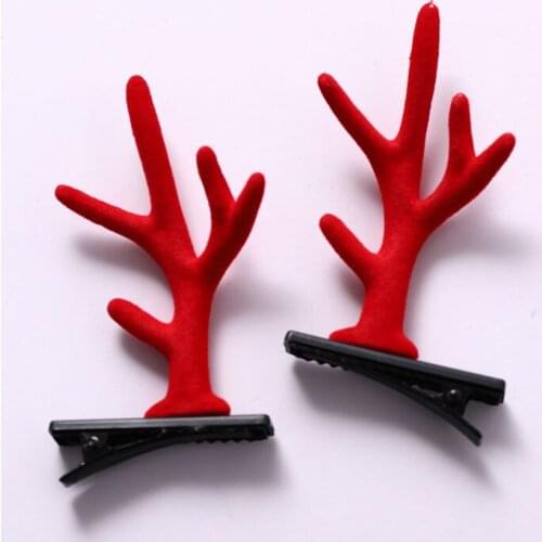 Hot Sale Christmas Hair Clips Cute Elk Horns Decorate Hairpin Christmas Hair Accessories For Girls Women Children Party Headwear