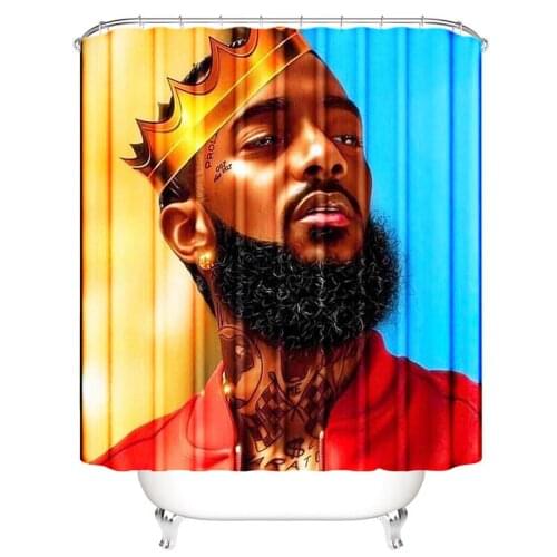 King shower curtain waterproof polyester fabric curtain toilet carpet bathroom curtain