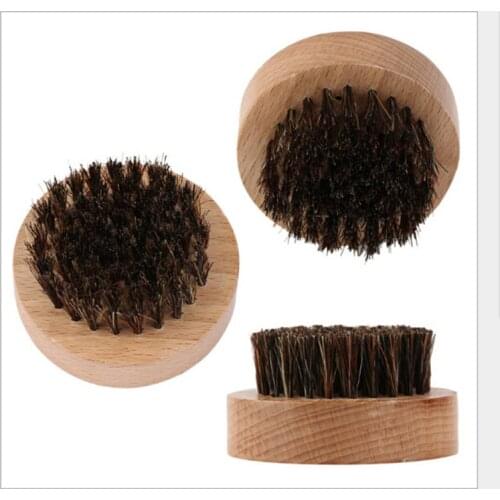 1Pc Wooden Comb Beard Brush Boar Bristle Mustache Natural Handmade Grooming Kit Men Beards Mustache Care