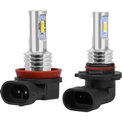 2Pcs NEW H8 H11 HB4 9006 High Quality CSP LED Bulbs Auto Anti Fog Lamps Car Driving Running Light Front Foglamps 6000K White