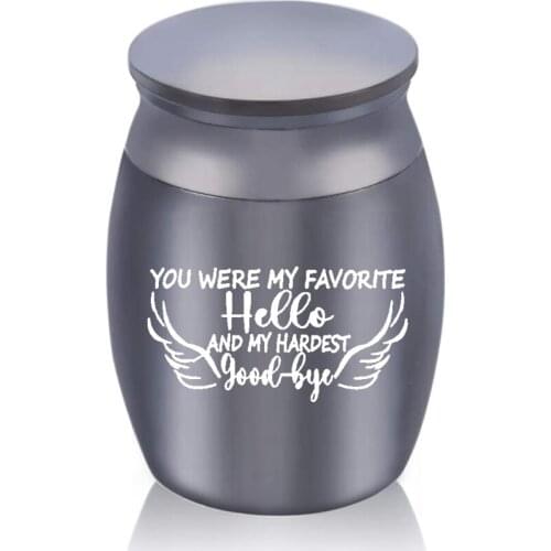 Five-color optional cremation urn, angel wings, pet ashes memorial, small coffin cremation jar