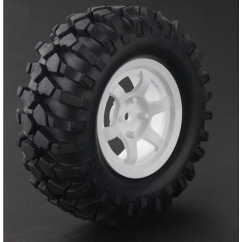 4PCS 1/10 1.9Inch Off Road Climb Rock Crawler Car Tires Super Soft 96MM Rubber Tyre Wheel Rim Hex 12MM For Tamiya CC01 D90 1002