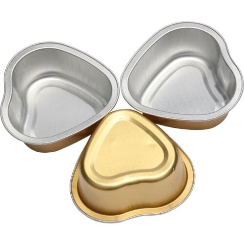 3pcs Heart Melting Wax Beans Bowl Alminum Foil Hair Removal Hot Film Hard Wax Pellet Waxing Bowl Tools Depilatory Waxing 30Gram