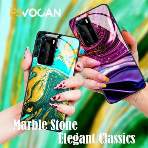 Green Marble Stone Pattern For Huawei P30 P40 P20 Lite E Pro Honor 10 10i Mate 20 30 Plus 8X 9X Nova 5T 5G Red Phone Case Cover