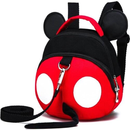 Disney childrens anti-missing backpack baby school bag new mickey mouse backpack Travel storage snack pack