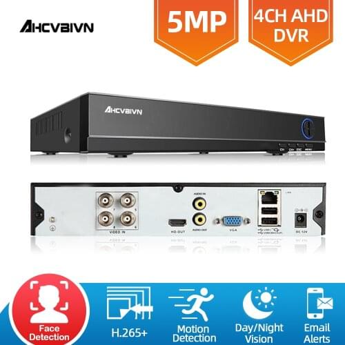 AHCVBIVN Home DVR Recorder AHD 5MP DVR Digital Video Audio Recorder automatic alarm P2P H.265 Remote View Security System AHD-M