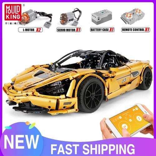 Mould King 13145 MOC 1:8 App Remote Control McLarens P1 720S Super Speed Racing Car Building Blocks Toys Children Birthday Gifts
