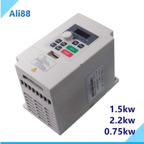 Inverter CNC Motor Speed-Control Vfd 1.5kw 2.2kw 110v 220V 380v New for 1p-Input-3p-Out