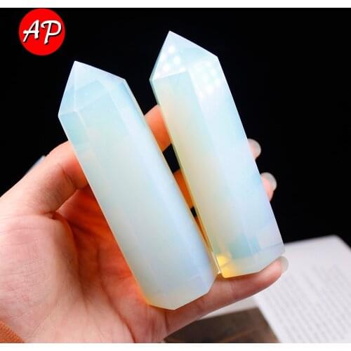 10x3cm 1pcs Opal Crystal Point Healing Energy Stone Quartz Home Decor Reiki Polished Crafts Carved