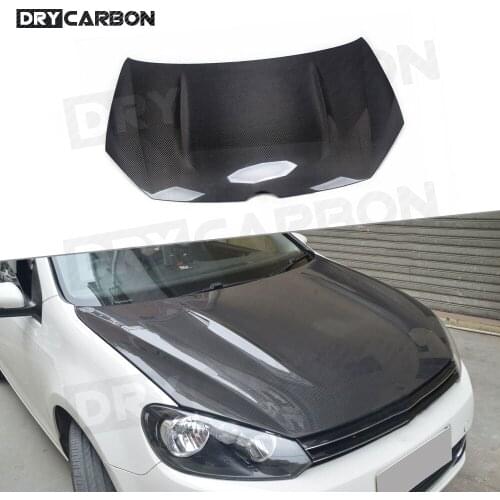 Carbon Fiber Front Engine Hood Bonnet Cover for Volkswagen VW Golf 6 VI MK6 GTI R20 2010-2013 FRP Bonnet Cap Car Styling
