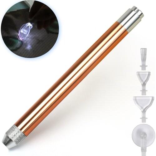 Masonry mosaic painting hobby new LED titanium fountain pen set 5D diamond painting tool handmade Diy art diamond pen
