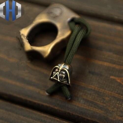 Brass Strap EDC DIY Brass Buckle Black Knight Umbrella Pendant Knife Flashlight Pendant