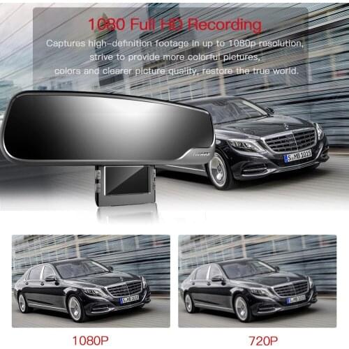 M20 Car DVR Novatek 96655 1080P 2.7 Screen 135 Degree Angle rearview mirror Video Recorder