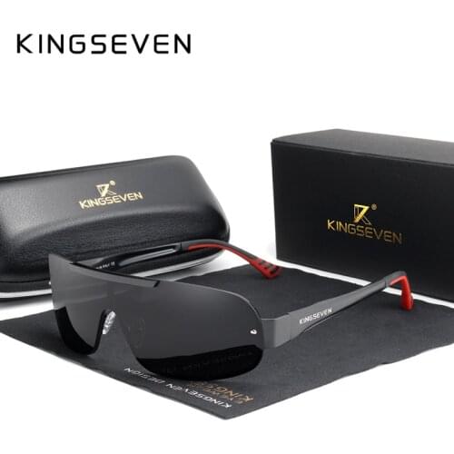 KINGSEVEN Design New Aluminum Men Brand Sunglasses Polarized Mens Sun Glasses Integrated Lens Eyewear Goggle Gafas De Sol
