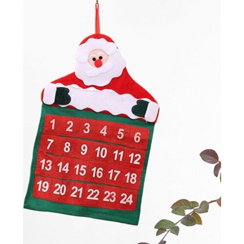 2020 New Christmas Advent Calendars Santa Claus Pendant Wall Door Hanging for Hotel Lobby